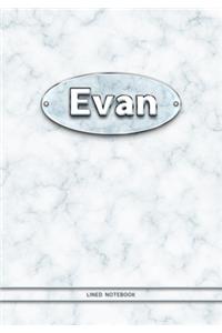 Evan - Lined Notebook