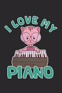 Piano Music Cat Notebook