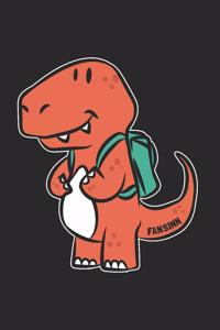 Funny School T-Rex Dinosaur Notebook