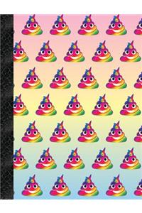 My Super Cute Rainbow Poop Emoji 2x2 Quad Graph Paper Notebook