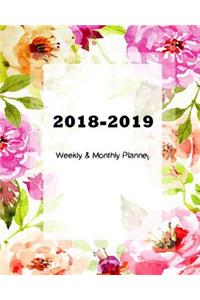 2018-2019 Weekly and Monthly Planner