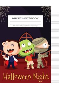 Music Notebook Halloween Night
