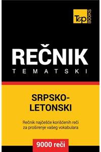 Srpsko-Letonski Tematski Recnik - 9000 Korisnih Reci