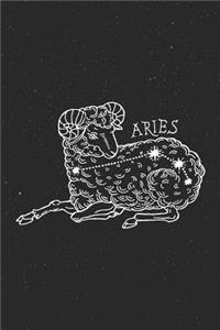 Aries Zodiac Lined Notebook Journal