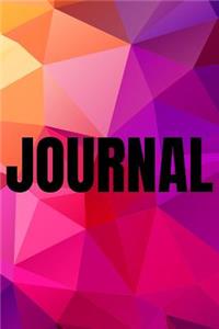 Polygonal Abstract Geometric Background Lined Writing Journal Vol. 4