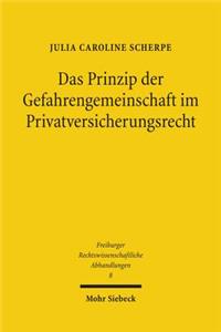 Das Prinzip Der Gefahrengemeinschaft Im Privatversicherungsrecht