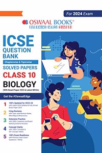 Oswaal ICSE Question Bank Class 10 Biology Book (For 2024 Board Exams)