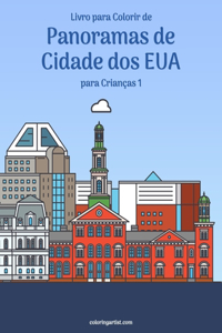 Livro para Colorir de Panoramas de Cidade dos EUA para Crianças 1
