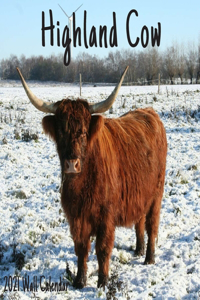 Highland Cow 2021 Wall Calendar