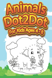 Animals Dot To Dot For Kids Ages 4-8