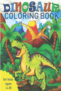 Dinosaur Coloring Book for Kids Ages 4-8