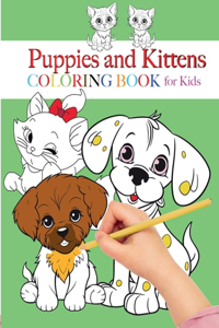 Puppies and Kittens Coloring Book