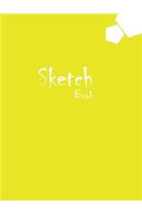 Sketchbook Large Size, 8 x 10 Premium, Uncoated 75 gsm Paper, Yellow Cover