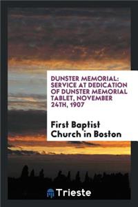 Dunster Memorial