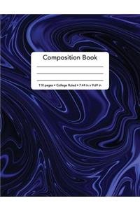 Composition Book - 110 Pages - College Ruled - 7.44 in x 9.69 in