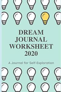 Dream Journal Worksheet 2019