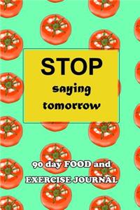 90 Day Food and Exercise Journal