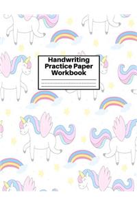 Handwriting Practice Paper Workbook