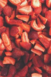 Strawberry Notebook Journal Blank lined school, college, work, stories, poems, lists