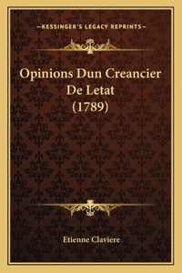 Opinions Dun Creancier De Letat (1789)