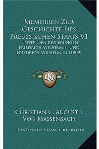 Memoiren Zur Geschichte Des Preussischen Staats V1