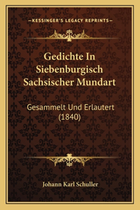 Gedichte In Siebenburgisch Sachsischer Mundart