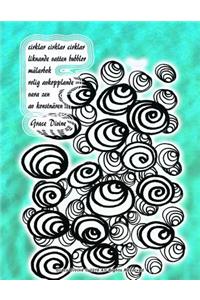 cirklar cirklar cirklar liknande vatten bubblor målarbok rolig avkopplande vara zen av konstnären Grace Divine