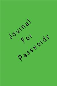 Journal For Passwords
