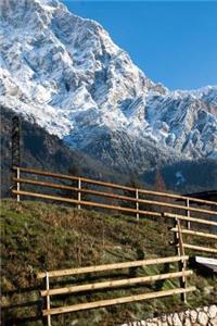 View of a Stone Wall and Fence and Mountains Borca Di Cadore Italy Journal