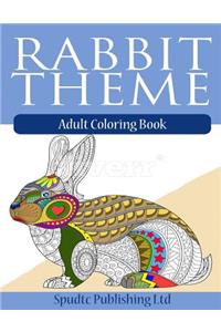 Rabbit Theme: Adult Coloring Book