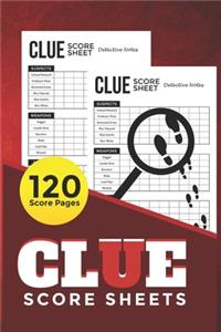 Clue Score Sheets
