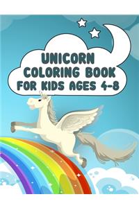Unicorn Coloring Book for Kids Ages 4-8
