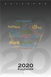 DDR Begriffe Kalender 2020
