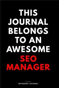 THIS JOURNAL BELONGS TO AN AWESOME Public Relations Notebook / Journal 6x9 Ruled Lined 120 Pages