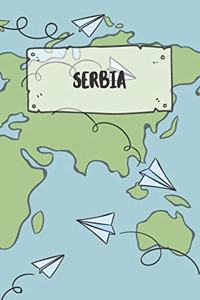 Serbia: Ruled Travel Diary Notebook or Journey Journal - Lined Trip Pocketbook for Men and Women with Lines