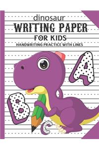 Dinosaur Handwriting Practice Paper for ABC Kids