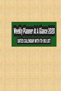 Weekly Planner At A Glance 2020 Notebook