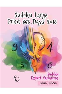 Sudoku Large Print 365 Days 2018