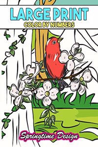 Large Print Adult Coloring Book Color By Number