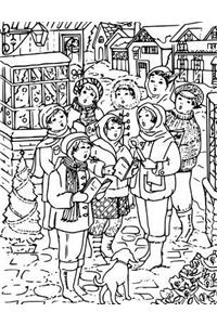 Carollers Composition Notebook, Wide Ruled
