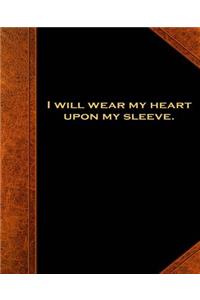 Shakespeare Quote Heart Upon Sleeve School Composition Book 130 Pages