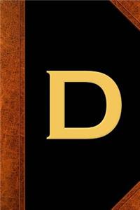 Monogram D Personalized 2019 Weekly Planner Monogram D Vintage Style 134 Pages
