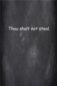 Religious Journal 7th Commandment Chalkboard Style