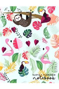 Sloth + Flamingo Notebook