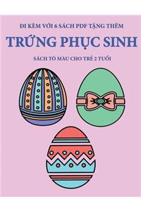 Sách tô màu cho trẻ 2 tuổi (Trứng Phục sinh)