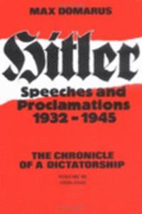 Hitler Speeches and Proclamations