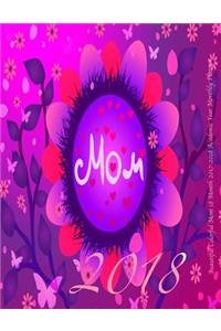 Beautiful Colorful Mom 18 Month 2017-2018 Academic Year Monthly Planner