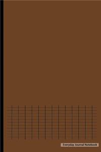 Everyday Journal Notebook - Graph Paper (Brown Cover)