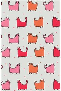 Journal Notebook For Cat Lovers - Funny Cat Pattern Sunset Strip