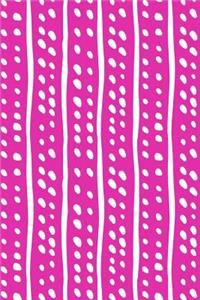 Journal Notebook White Lines and Spots Pattern 4